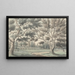 Conception pour un jardin paysager avec étangs vus à travers les arbres - James Spyers — quadro incorniciato alla parete