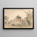 Cottages e alberi con una recinzione - James Stark — quadro incorniciato alla parete