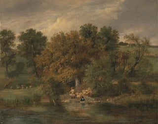 Lavaggio delle pecore a Postwick Grove, Norwich - James Stark — vista dell’opera