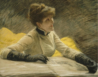 James Tissot - Admiring a Portfolio.webp