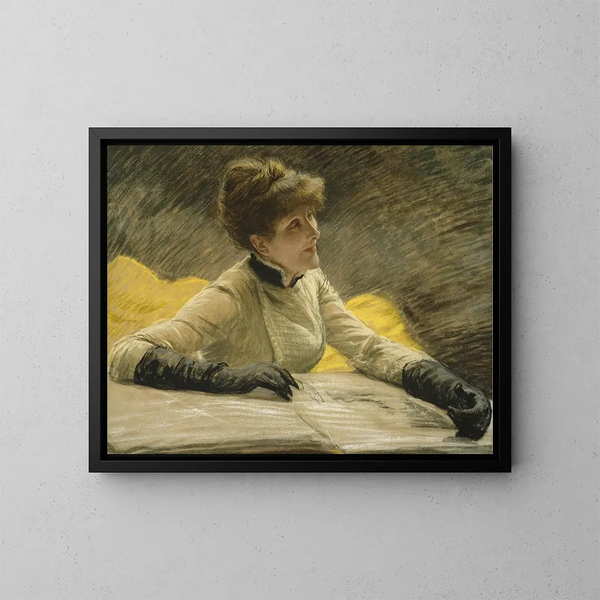 Ammirazione di un portfolio - James Tissot — quadro incorniciato alla parete