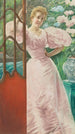 Portrait d'une jeune femme dans une serre - James Tissot — vista dell’opera