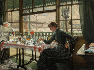 Camera con vista sul porto - James Tissot — vista dell’opera