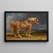 Cheshunt, il cavallo da tiro Shire, elefante in un paesaggio ampio - James Ward — quadro incorniciato alla parete
