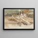 Luogo di sbarco vicino all'abbazia di Tintern - James Ward — quadro incorniciato alla parete