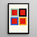 Modifica della tonalità e della sfumatura di un colore quando viene posizionato su o vicino a colori diversi - James Ward — quadro incorniciato alla parete