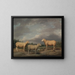 Moutons Ryelands, il montone del re, la pecora del re e il montone di Lord Somerville - James Ward — quadro incorniciato alla parete