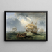 Navi in alto mare - James Wilson Carmichael — quadro incorniciato alla parete
