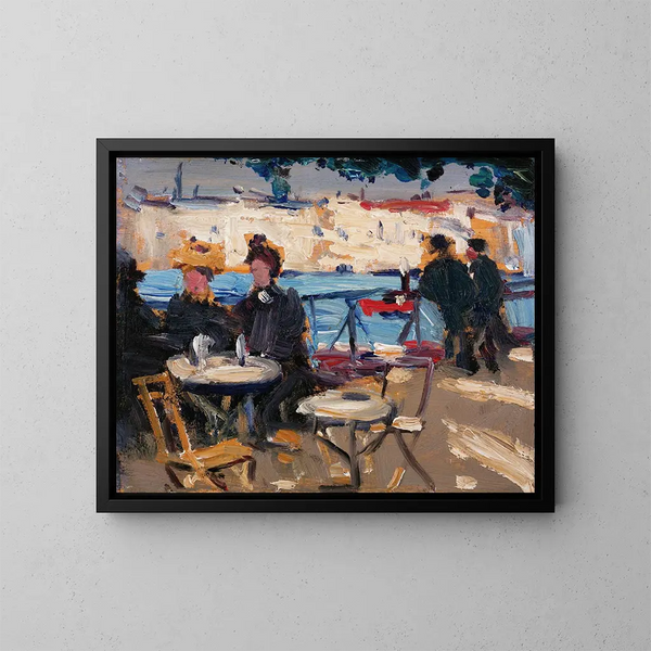 Una scena di caffè - James Wilson Morrice — quadro incorniciato alla parete