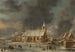 Vista della chiesa di Sloten in inverno - Jan Abrahamsz Beerstraaten — vista dell’opera