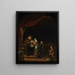 Il maestro della scuola - Jan Adriaensz van Staveren — quadro incorniciato alla parete