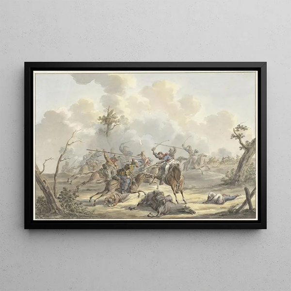 Jan Anthonie Langendijk - Aanval tussen Kozakken van de Krim en Franse Rijdende Artillerie.webp