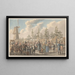 Il mercato del pesce a Rotterdam - Jan Anthonie Langendijk — quadro incorniciato alla parete