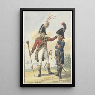 Jan Anthonie Langendijk - Twee staande officieren.webp