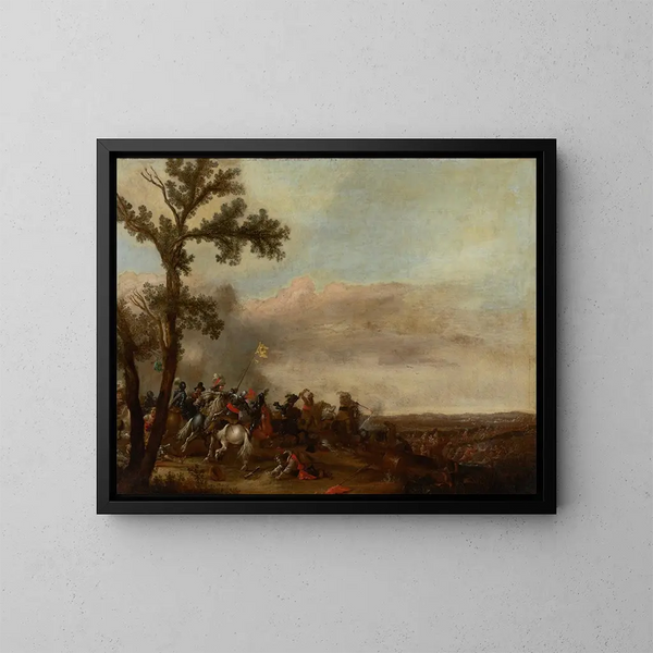 Scène di battaglia - Jan Asselijn — quadro incorniciato alla parete