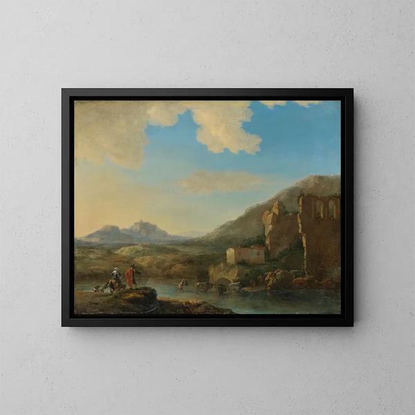 Paesaggio montano - Jan Asselijn — quadro incorniciato alla parete