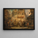 L'ingresso gioioso del duca d'Anjou ad Anversa - Jan August Hendrik Leys — quadro incorniciato alla parete