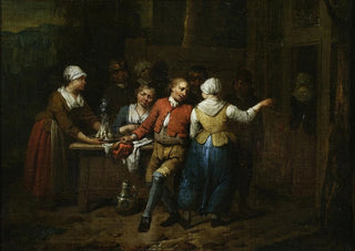 Jan Baptist Lambrechts - Dancing in front of a tavern.webp