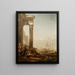 Porto con rovine antiche - Jan Baptist Weenix — quadro incorniciato alla parete