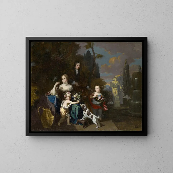 Ritratto di famiglia - Jan Baptist Weenix — quadro incorniciato alla parete