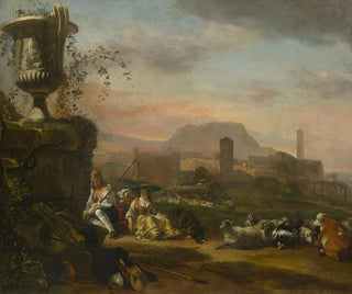 Jan Baptist Weenix - Roman Landscape with Shepherds.webp