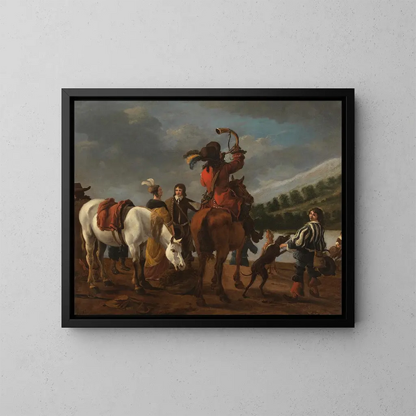 Poste di caccia - Jan Baptist Wolfaerts — quadro incorniciato alla parete