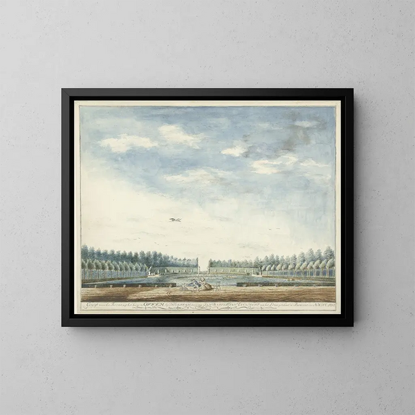 Il giardino della casa Offem vicino a Noordwijk - Jan Baptist van Eeckhout — quadro incorniciato alla parete