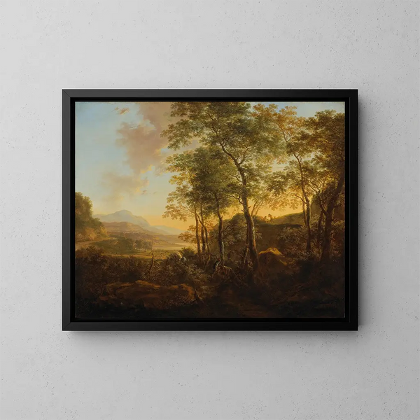 Collina boschiva con vista - Jan Both — quadro incorniciato alla parete