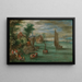 di un paesaggio fluviale con traghetti e velieri - Jan Brueghel il Giovane — quadro incorniciato alla parete