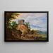 Paesaggio con rovine animato da personaggi - Jan Brueghel il Giovane — quadro incorniciato alla parete