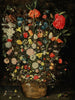 Nature morte con un grande mazzo di fiori in un secchio di legno - Jan Brueghel il Giovane — vista dell’opera