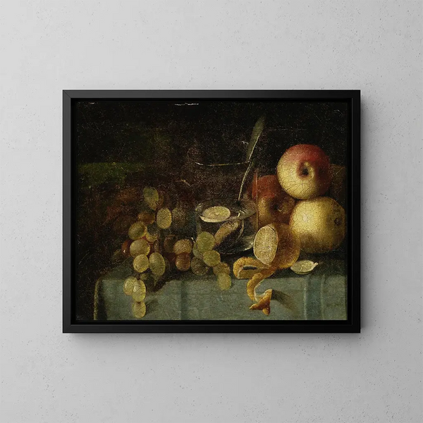 Natura morta con un bicchiere - Jan Chrucki — quadro incorniciato alla parete