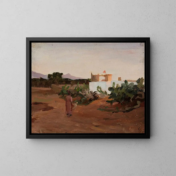 Serata a Beirut, dal viaggio in Palestina - Jan Cybis — quadro incorniciato alla parete