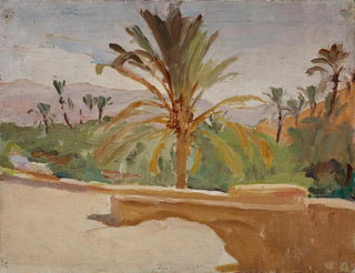 Oasis di Biskra con palme - Jan Cybis — vista dell’opera