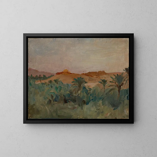 Biskra, le palme del sirocco - Jan Cybis — quadro incorniciato alla parete