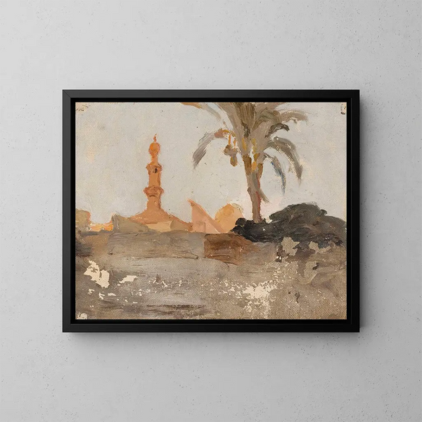 Le Cairo, dal viaggio in Egitto - Jan Cybis — quadro incorniciato alla parete