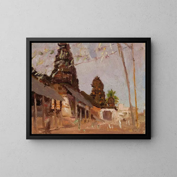 Studio di strada urbana del viaggio in India - Jan Cybis — quadro incorniciato alla parete