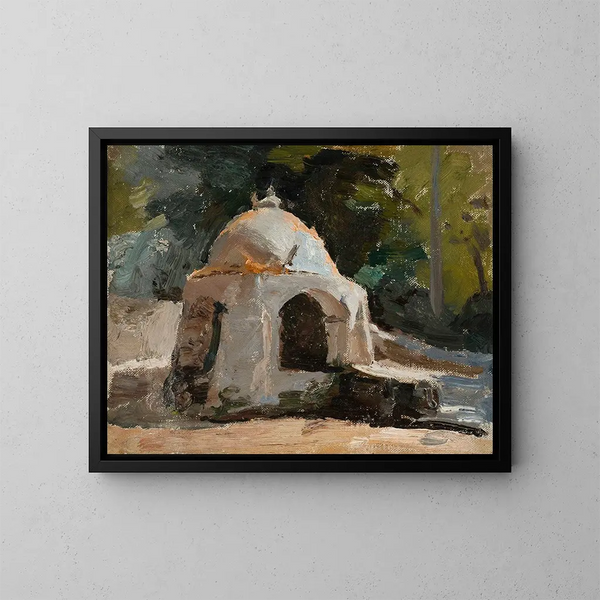 Fontana di Corfù, dal viaggio in Grecia - Jan Cybis — quadro incorniciato alla parete