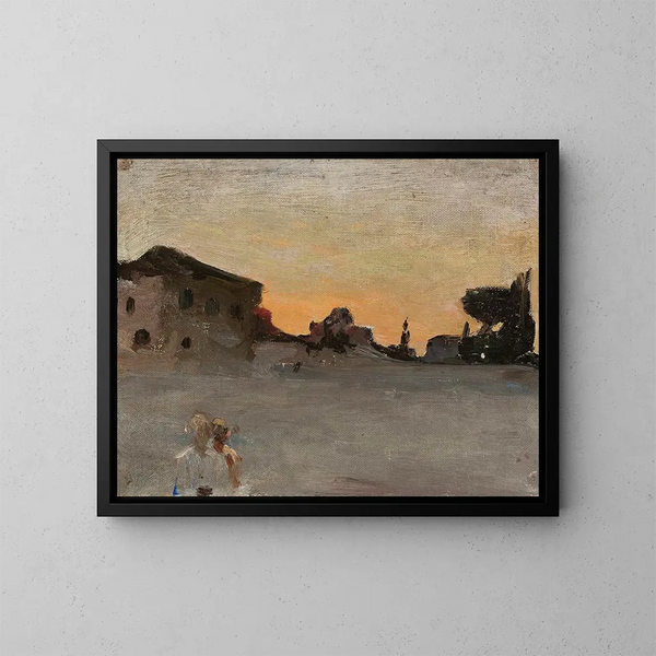 Corinthe durante il viaggio in Grecia - Jan Cybis — quadro incorniciato alla parete
