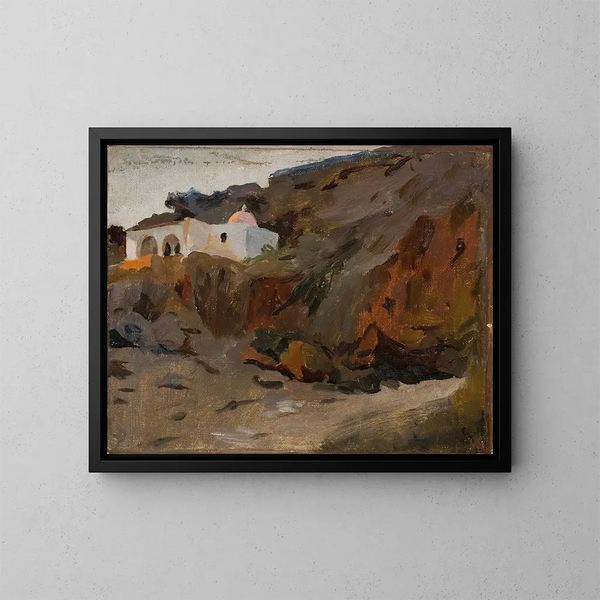 Deserto di Bamas in Giudea, dal viaggio in Palestina - Jan Cybis — quadro incorniciato alla parete