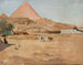 Motivo del deserto e delle piramidi del viaggio in Egitto - Jan Cybis — vista dell’opera