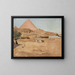 Motivo del deserto e delle piramidi del viaggio in Egitto - Jan Cybis — quadro incorniciato alla parete