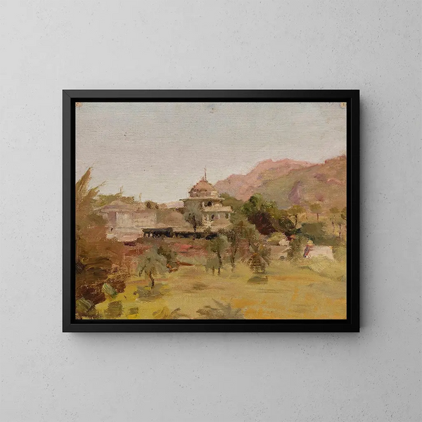 Diewarra Templer Stand Abu, del viaggio in India - Jan Cybis — quadro incorniciato alla parete