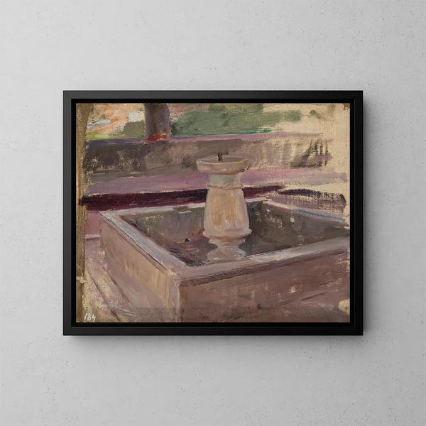 Fontaine nel palazzo dei khan a Bakhchisaray, di un viaggio in Crimea - Jan Cybis — quadro incorniciato alla parete