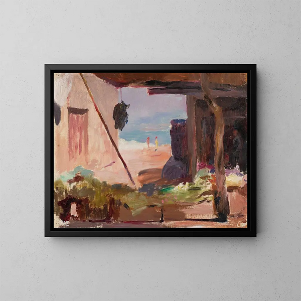 Fragment de bâtiments au bord de la mer. Voyage à Constantinople - Jan Cybis — quadro incorniciato alla parete