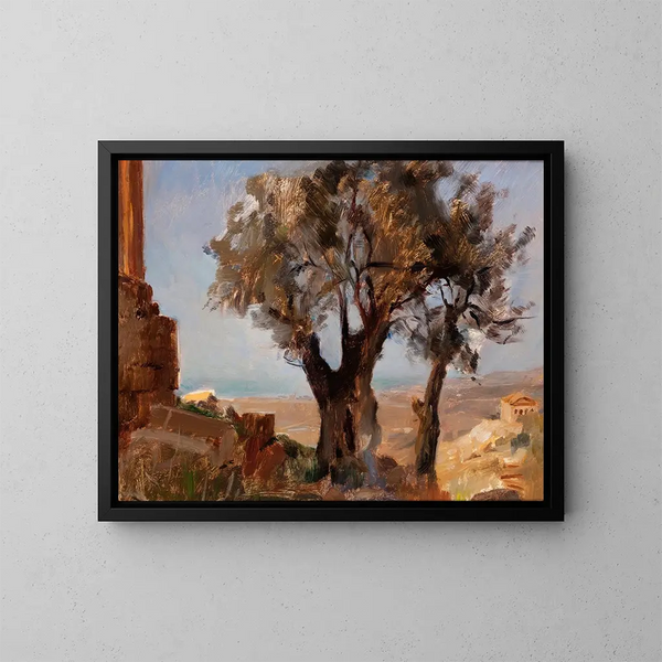 Alberi di Girgenti - Jan Cybis — quadro incorniciato alla parete