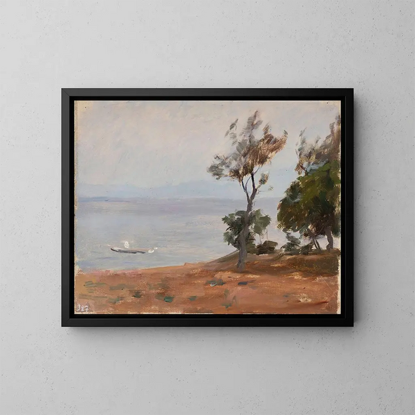 Paesaggio del viaggio a Costantinopoli - Jan Cybis — quadro incorniciato alla parete