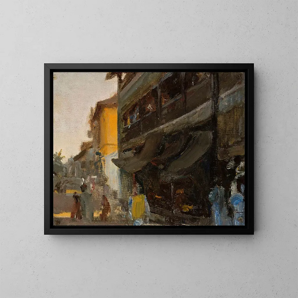 Rue de Mumbai, del viaggio in India - Jan Cybis — quadro incorniciato alla parete
