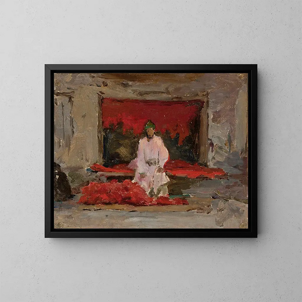 Venditore di pepe, del viaggio in Turkestan - Jan Cybis — quadro incorniciato alla parete