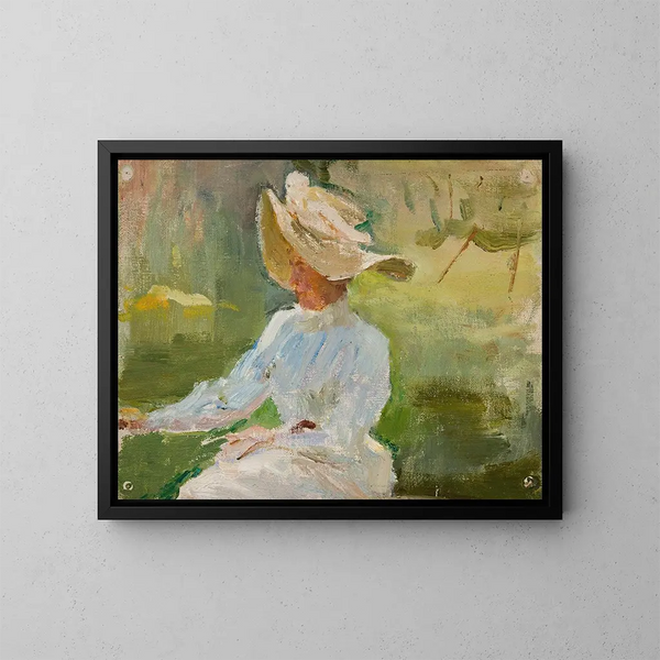Ritratto di Eugénie Alexandra Rubtsov, madre del pittore Rubtsov - Jan Cybis — quadro incorniciato alla parete